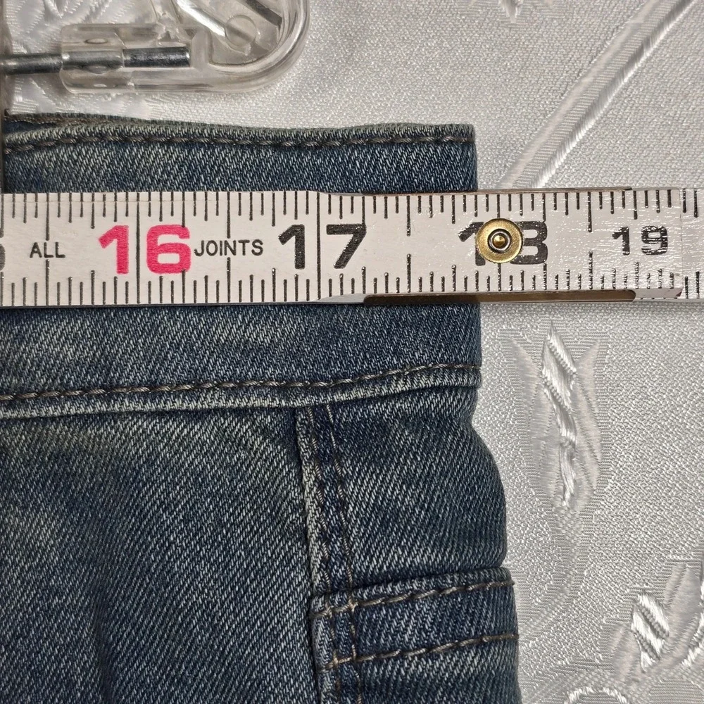 Smith Mills Mens Blue Wash Denim Jeans Straight Fit Casual Stretchy Size 34x30